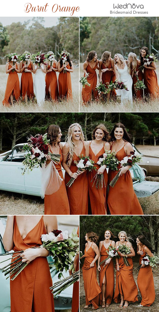 burnt orange maroon fall wedding colors 2020