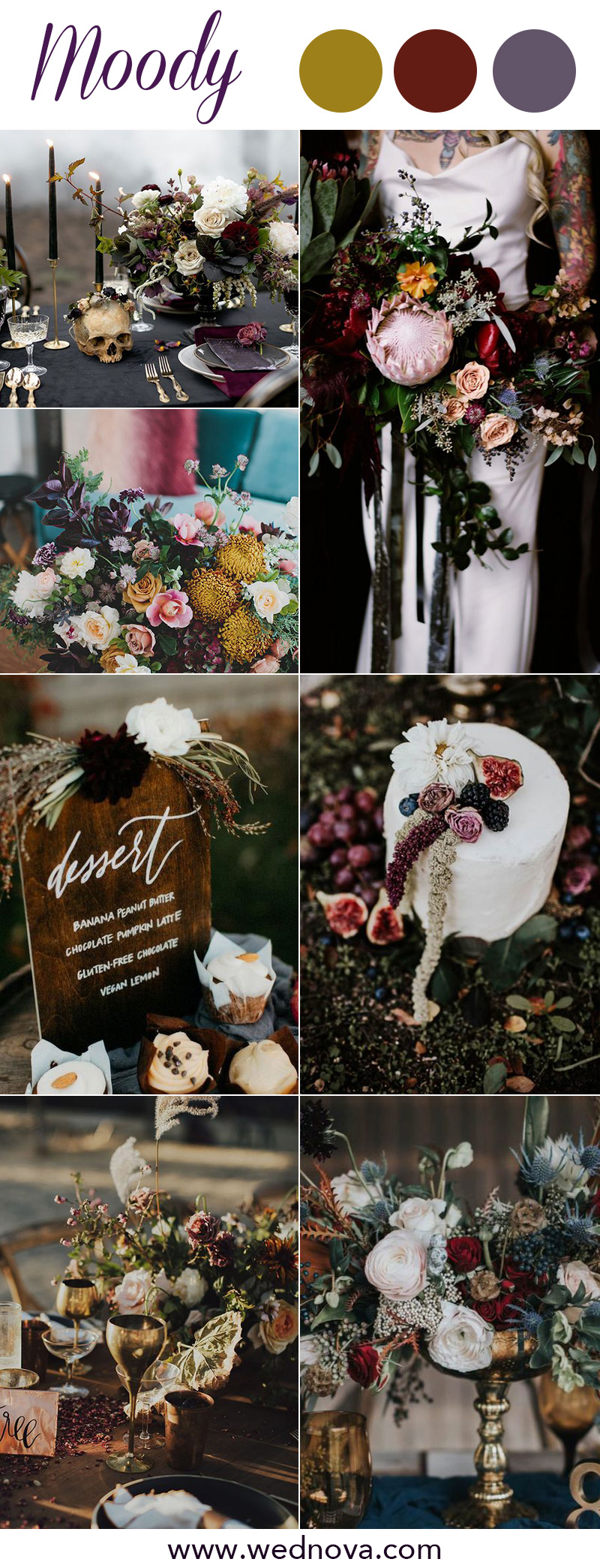 8 Chic Moody Wedding Color Palettes That Celebrate The Season Wednova Blog