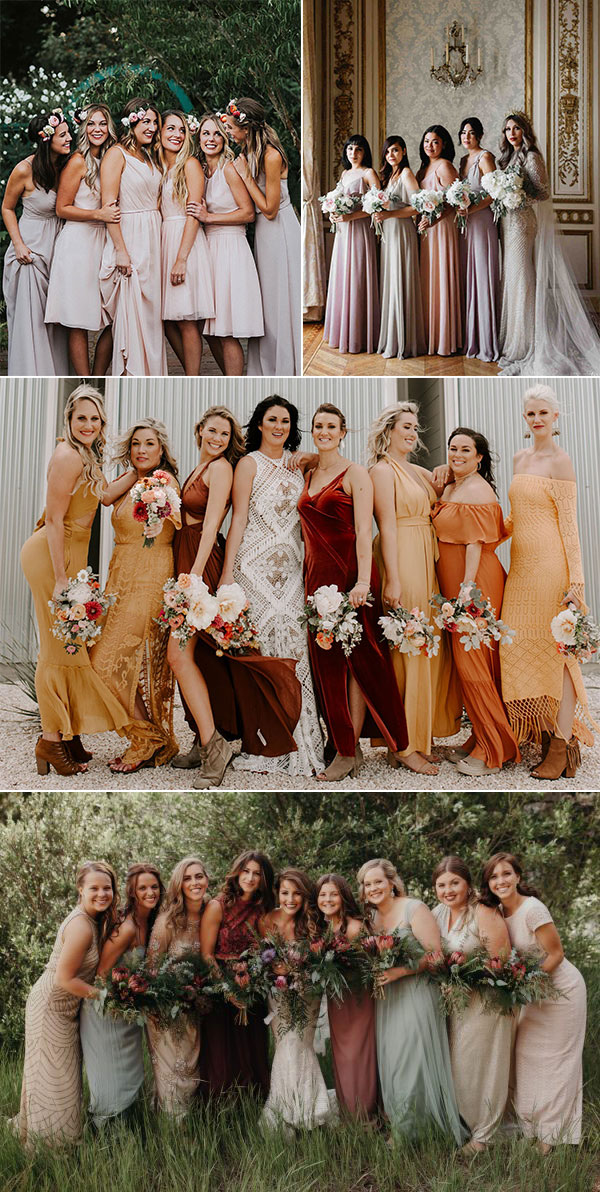 The Mix and Match Bridesmaid Dresses at Our Wedding - Color & Chic