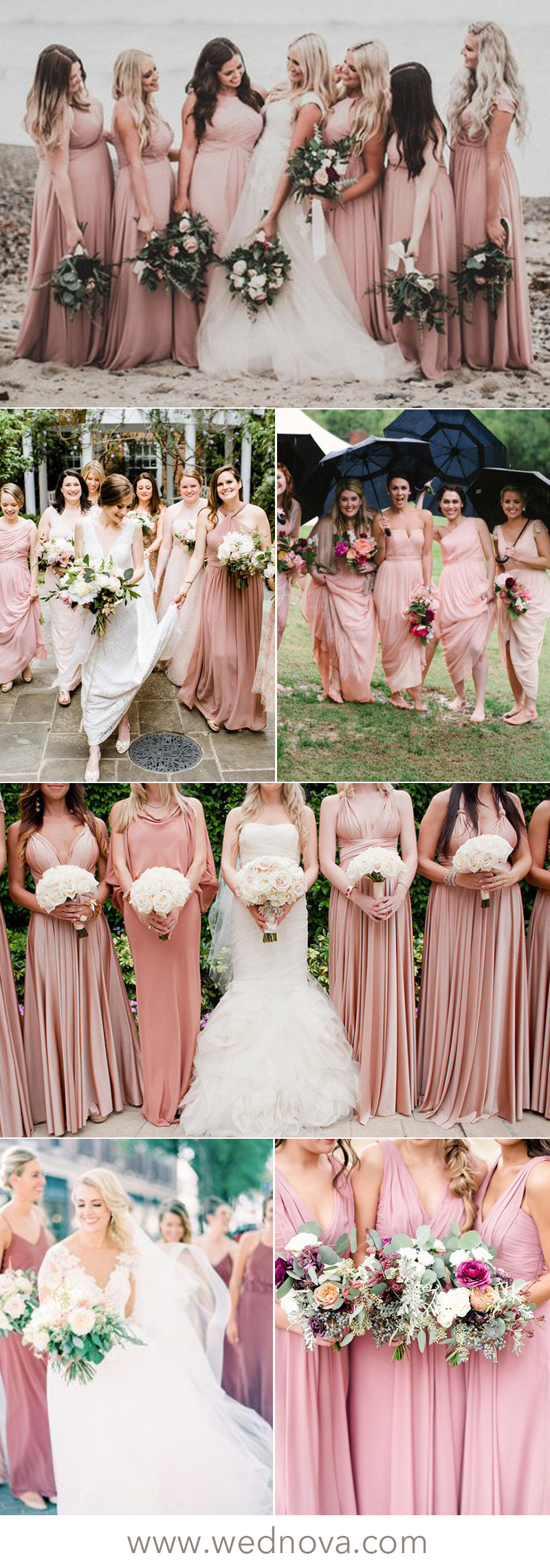 dusty rose bridesmaid dresses