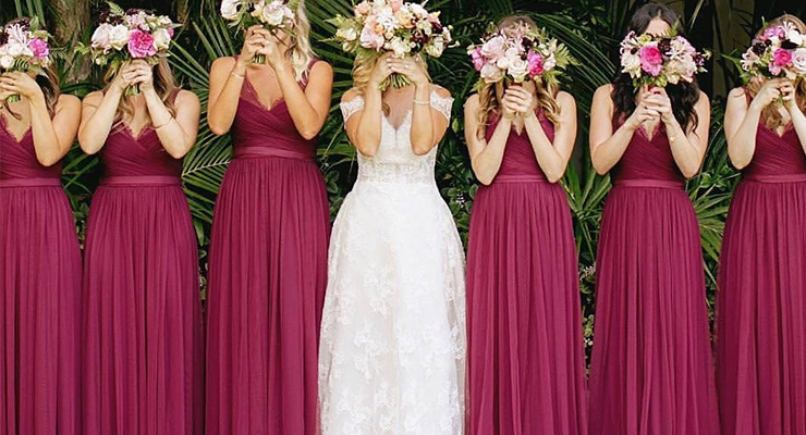 bridesmaid dresses same dress different styles