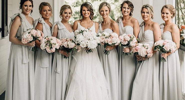 bridesmaid different style dresses