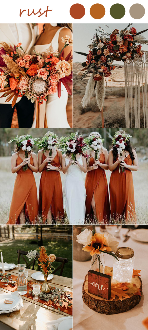 11 Gorgeous Rust And Bronze Wedding Color Inspirations For Fall Couples Wednova Blog 6186