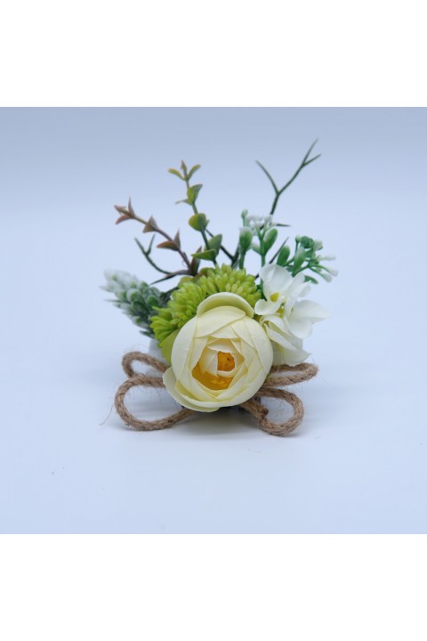 Artificial Flower Greenery Wrist Corsage