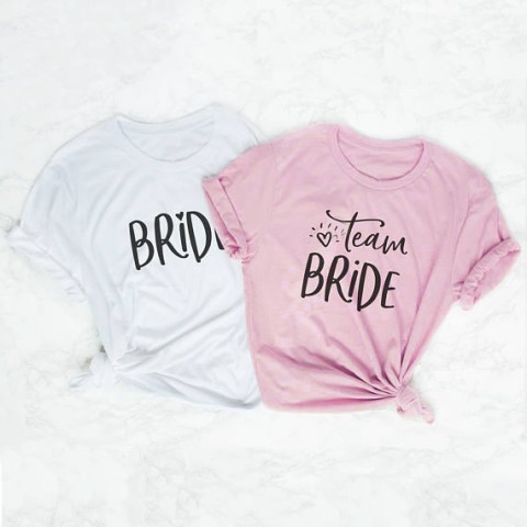Team Bride Printed Bachelorette Bride Party T-Shirt