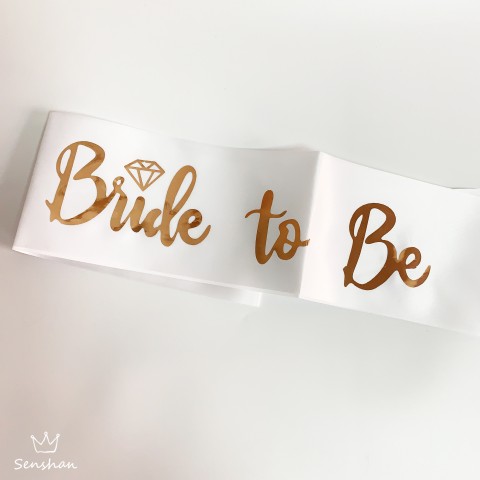 Bride to Be Gold Foil Bachelorette Party Sashes