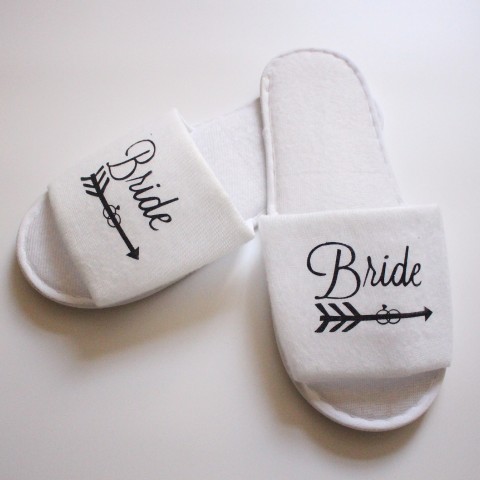 Team Bride Open Toe Bachelorette Party Slippers