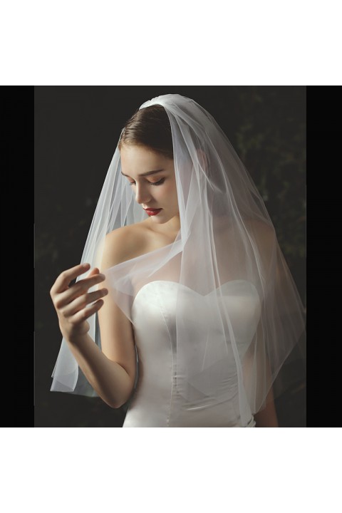 New Simple&Vintage Soft Tulle Wedding Bridal Veil With Comb  
