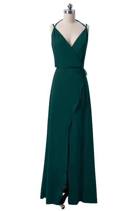 Clearance | Open back bridesmaid dress with split