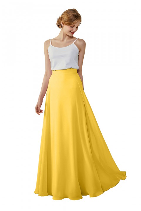 Simple Chiffon Bridesmaid Skirt Long