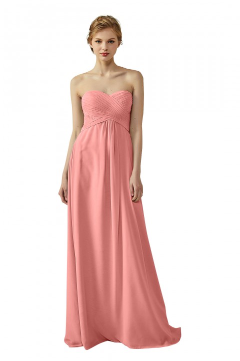 Classic Simple Sweet Heart Bridesmaid Dress