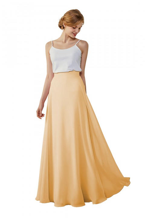 Simple Chiffon Bridesmaid Skirt Long