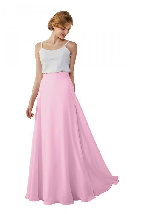 Simple Chiffon Bridesmaid Skirt Long