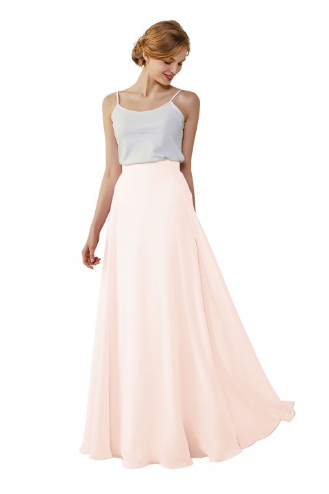 Simple Chiffon Bridesmaid Skirt Long