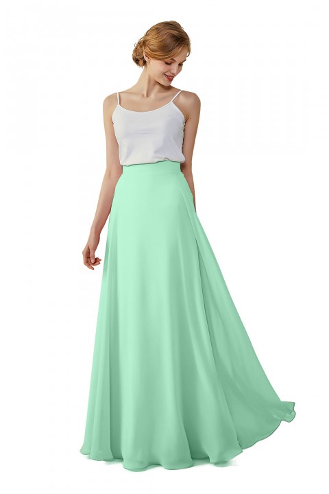 Simple Chiffon Bridesmaid Skirt Long