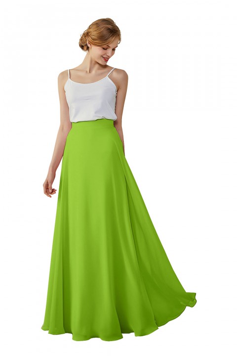 Simple Chiffon Bridesmaid Skirt Long