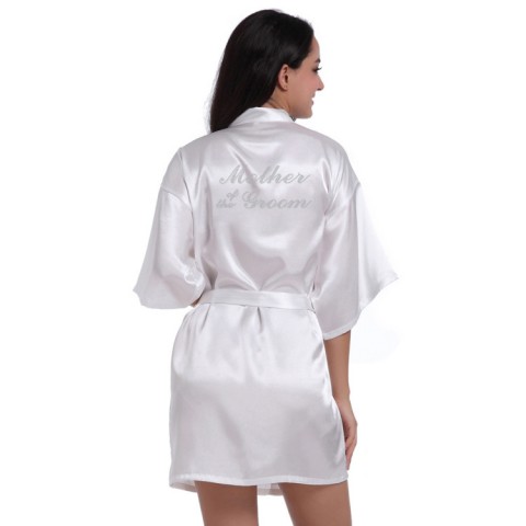Hot Drilling Tied Waist Silk Mother of the Groom Robe