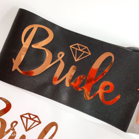 Bride to Be Gold Foil Bachelorette Party Sashes