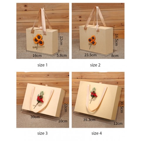 Flower Decor Portable Bridesmaid Gift Box