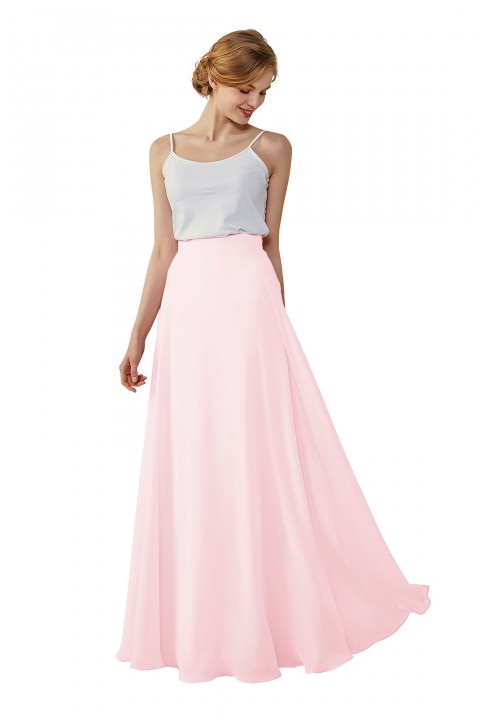 Simple Chiffon Bridesmaid Skirt Long