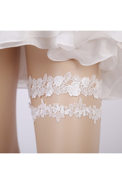 Flora Lace Elastic Bridal Garters