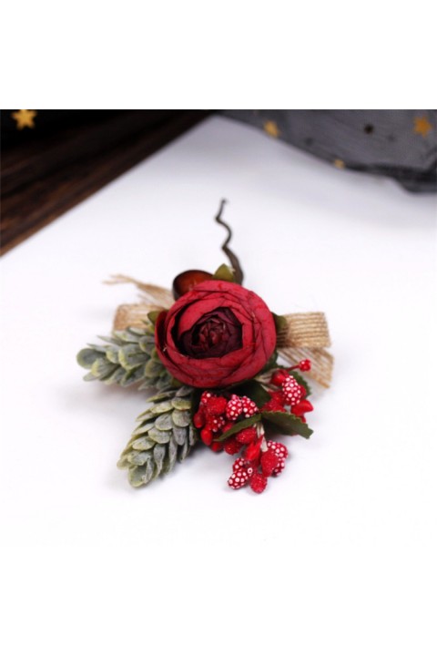 Artificial Flower Wedding Wrist Corsage & Boutonniere