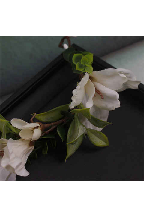 Handmade Imitation Cloth Magnolia Flowers Bridal Headpiece