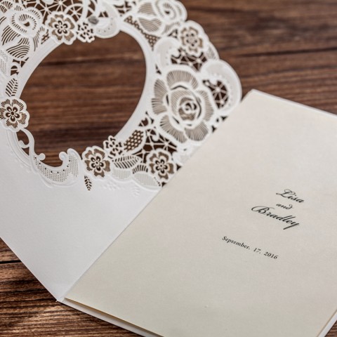 Cut Out Laser Cut Customized Wedding Invitation