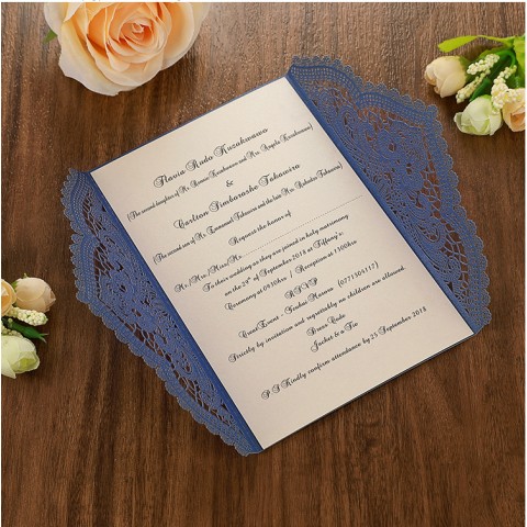 Laser Cut Customized Wedding Invitation