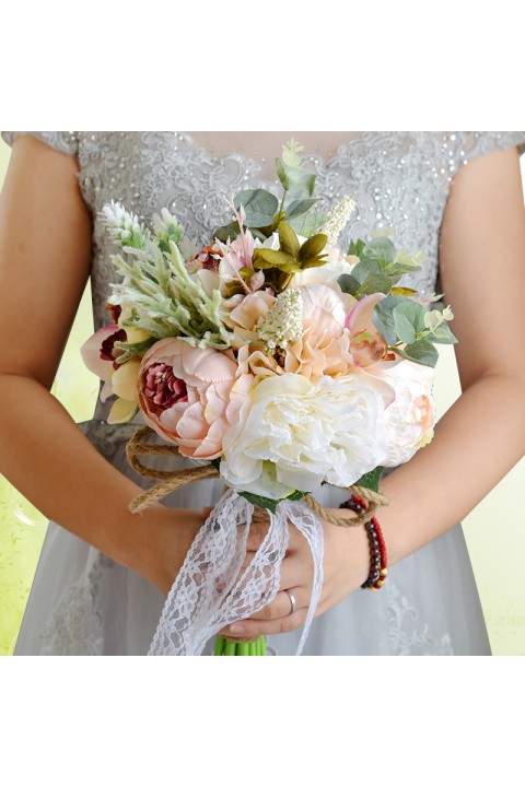 Artificial Flower Leaf Silk Wedding Bouquet