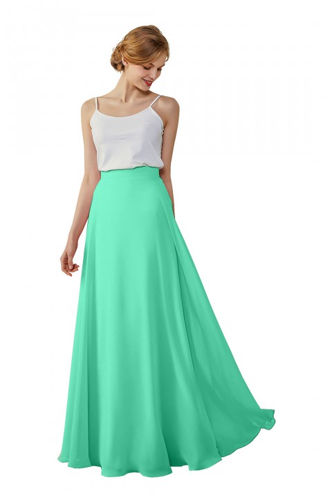 Simple Chiffon Bridesmaid Skirt Long