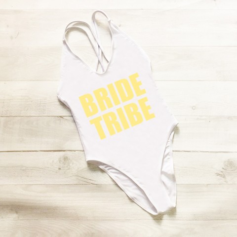 Bride Tribe Strappy Back Bachelorette Party One Piece Swimsuit