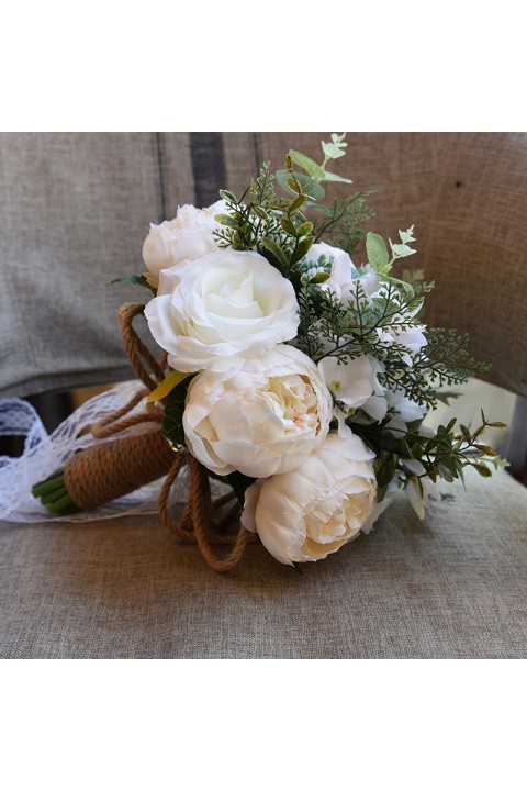 Artificial Flower Leaf Silk Wedding Bouquet