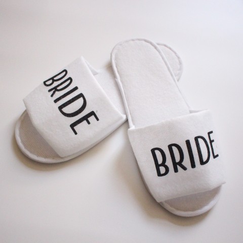Bride & Team Bride Open Toe Bachelorette Party Slippers