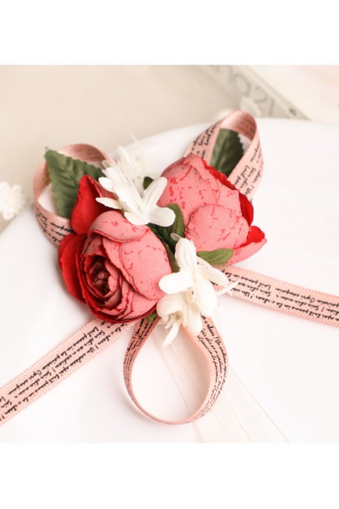 Artificial Silk Flower Bridal Wrist Corsage