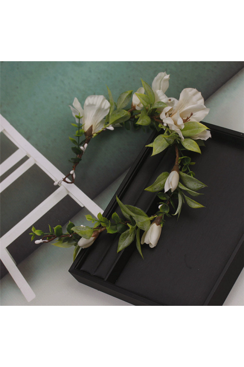 Handmade Imitation Cloth Magnolia Flowers Bridal Headpiece