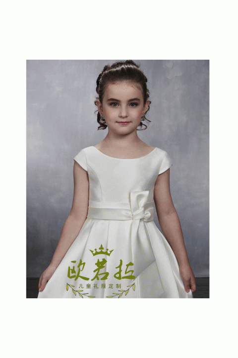 2021 Vintage Fashion Sleeveless Satin Junior Bridesmaid Dresses
