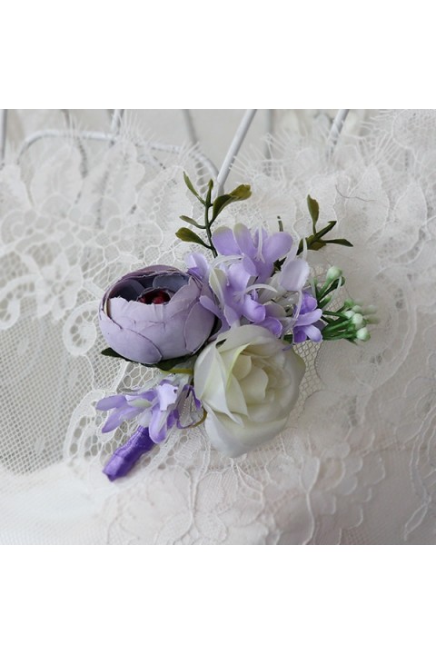 Artificial Flower Wedding Wrist Corsage & Boutonniere