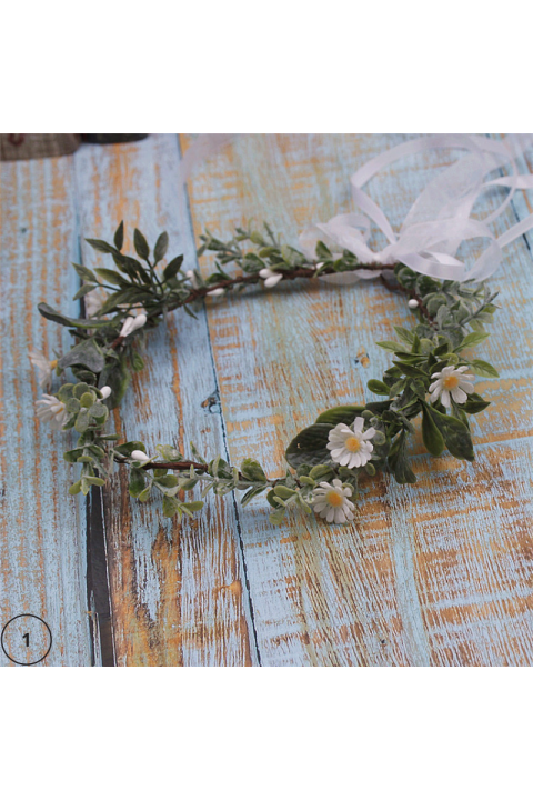 Handmade Imitation Flowers Bridal Headpiece For Outdoor Wedding