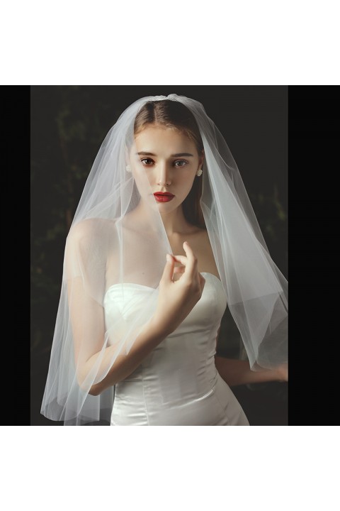 New Simple&Vintage Soft Tulle Wedding Bridal Veil With Comb  