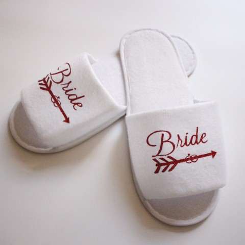 Team Bride Open Toe Bachelorette Party Slippers