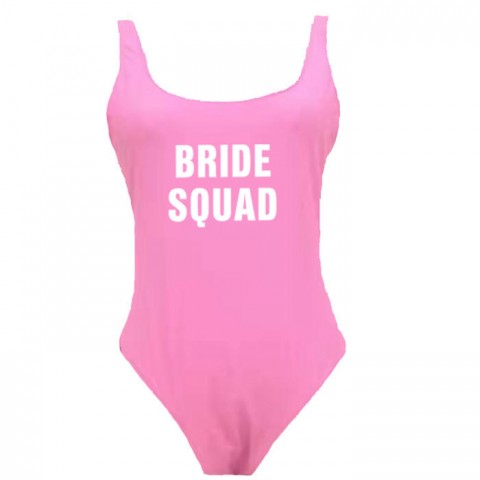 Bride Squad Bachelorette Party One Piece Swimsuit