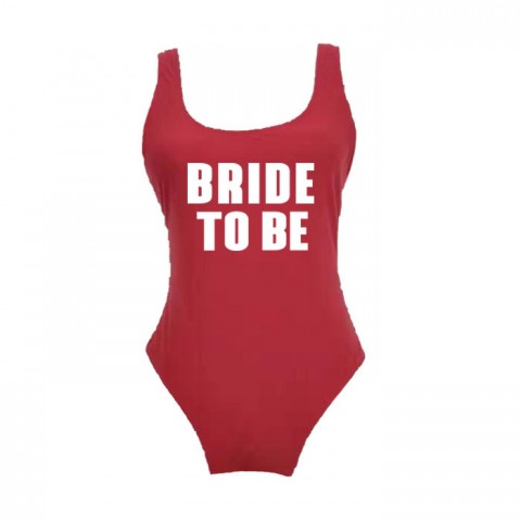 Bride to Be Printed Bachelorette Party One Piece Swimsuit
