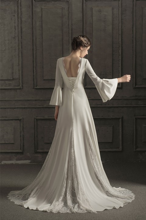 corset wedding dresses with sleeves