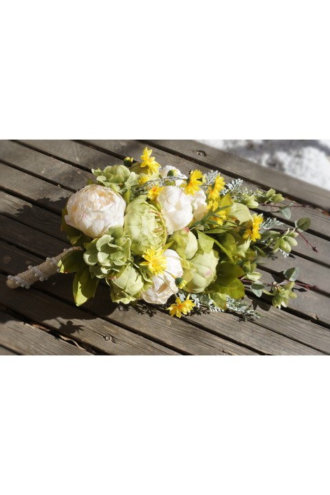 Artificial Silk Cascade Wedding Flower Bridal Bouquet