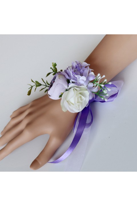 Artificial Flower Wedding Wrist Corsage & Boutonniere
