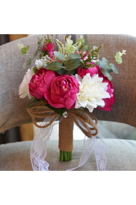 Artificial Flower Leaf Silk Wedding Bouquet
