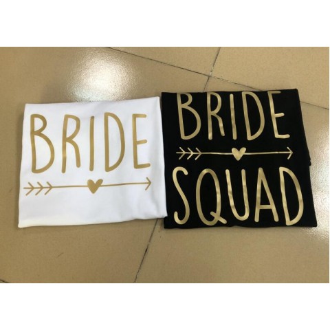 Bride Squad Arrow Printed Bachelorette Party T-Shirt