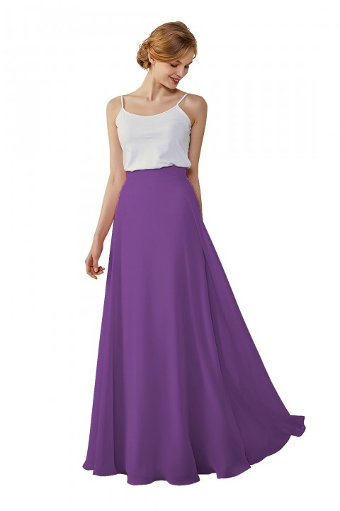 Simple Chiffon Bridesmaid Skirt Long