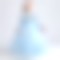 Sky Blue Round Neck Long  Sequin Sleeves Shiny Snowflake Pattern Decor Tulle Skirt Girls Pageant Dress